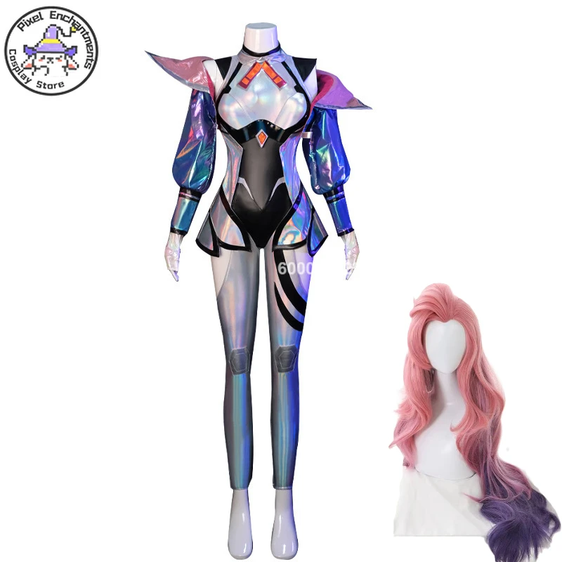 LOL League of Legends Battle Dove Seraphine New Skin Cosplay Costume With Wig Game Anime Outfit Halloween Party Women Uniform