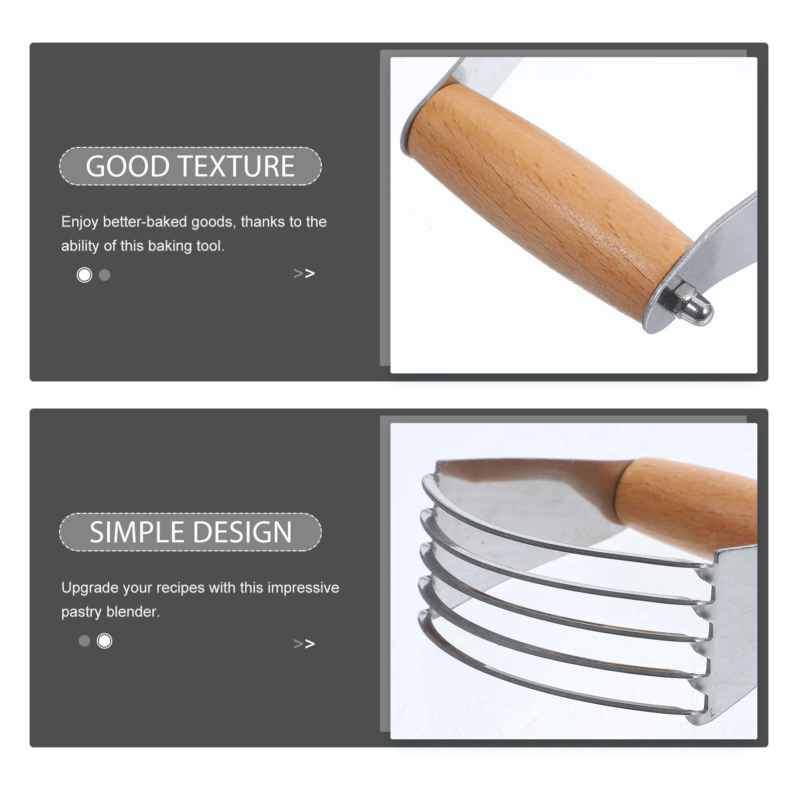 Butter Stir Cut Dough Stainless Steel Pastry Hand Held Blender Kitchen Scraper