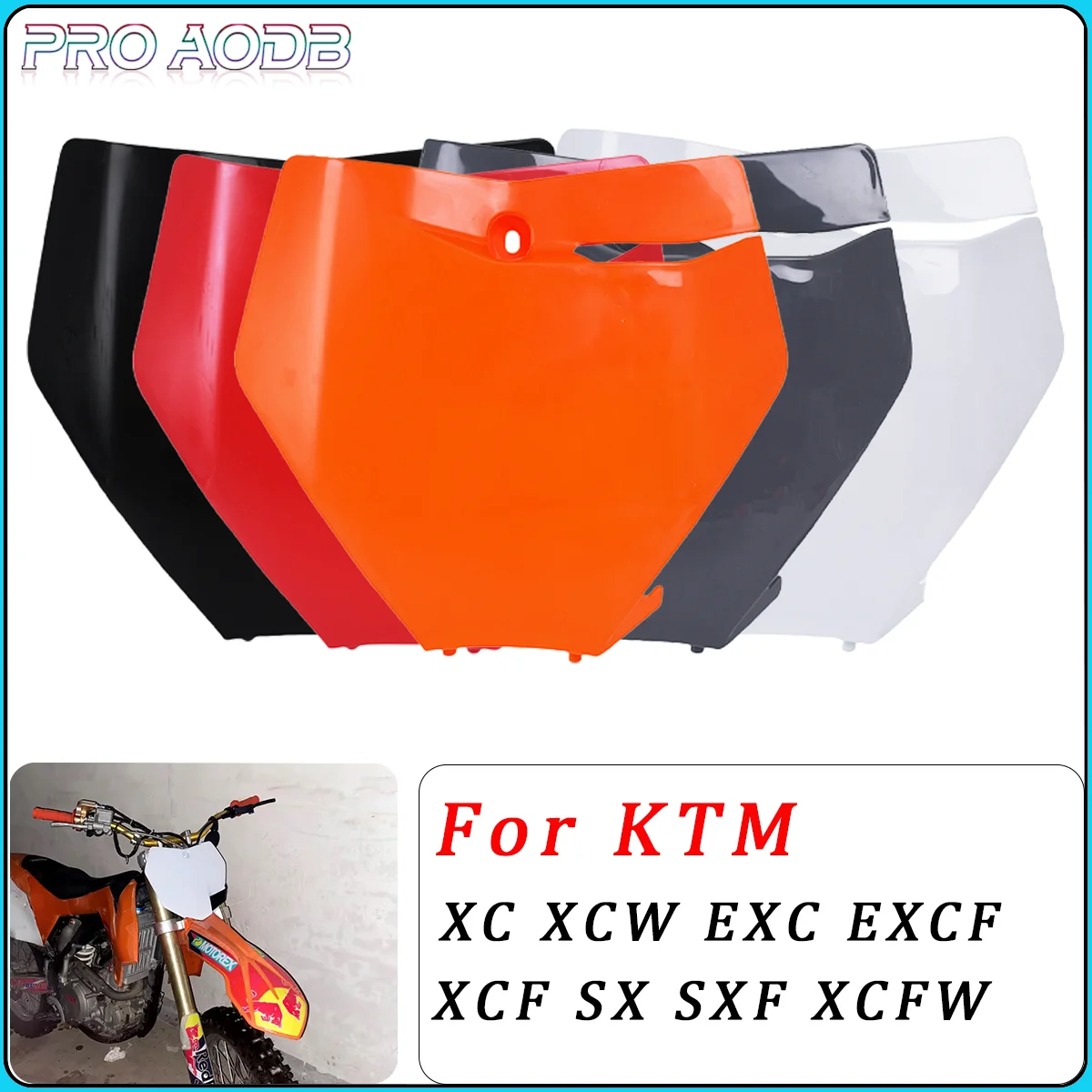 Motocross Front License Number Plate Registration Plate Cover For KTM SX SX-F EXC EXC-F XC XC-F XC-W XCF-W TPI 125-500 2016-2023