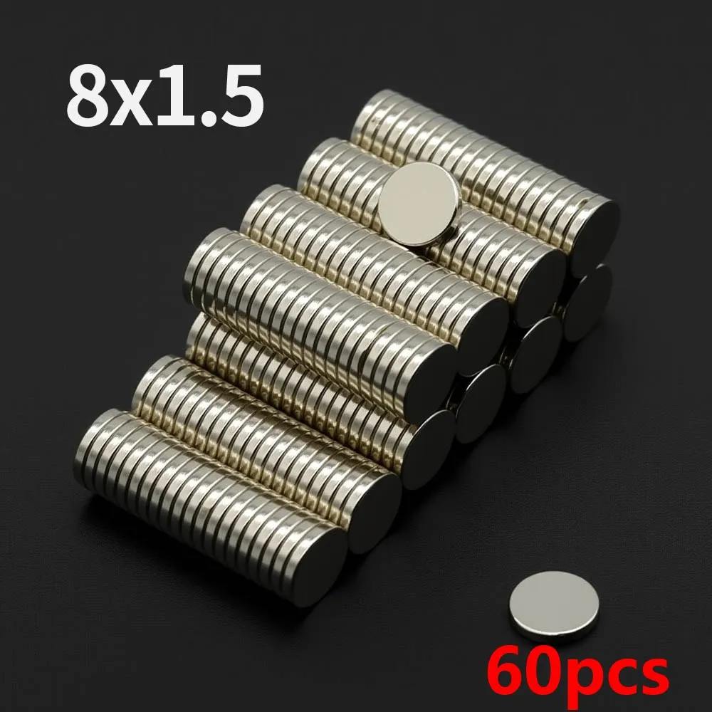 Krachtige Neodymium magneet N35 NdfeB permanente magnetische imanes ronde supersterke koelkastmagneten DIY 8x2 8x3 10x3 10x5 12x3mm - afbeelding 1