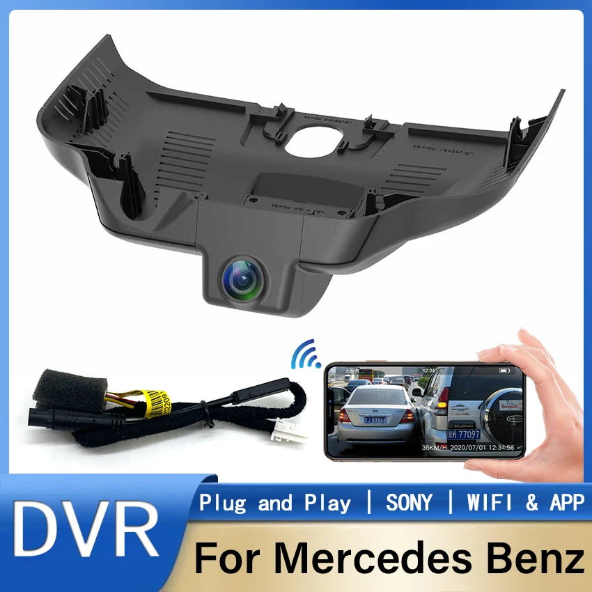 

Dashcam For Mercedes-Benz EQA 250 300 4MATIC EQA250 EQA300 2021-2023 Dash Cam Front Rear Camera DVR Plug and Play Video Recorder