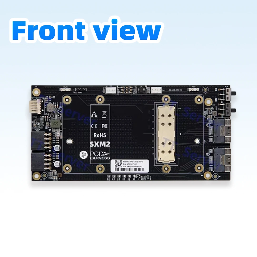 SlimSAS 8654 To SXM2 Adapter Board for Nvidia V100 GPU PCIE 3.0 Support RGB 2x 8pin Power Supply External Expansion Card Cable