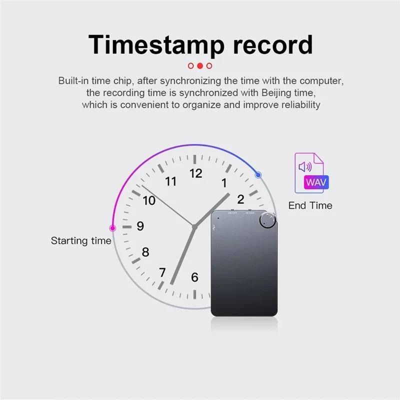 Classy-Ultra-Thin Noise Reduction Recorder Mini Digital Recorder Professional Portable Recorder For Classes, Meetings