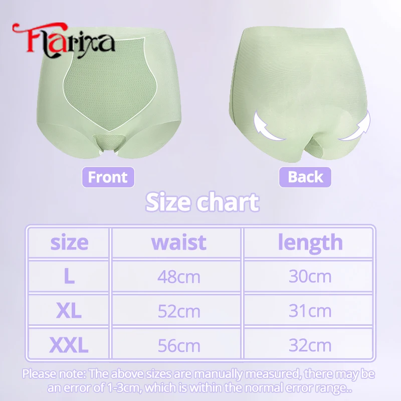 Flarixa Ultra Thin Ice Silk Panties Women Seamless Underwear High Waist Belly Slimming Shaping Panties Breathable Ladies Briefs