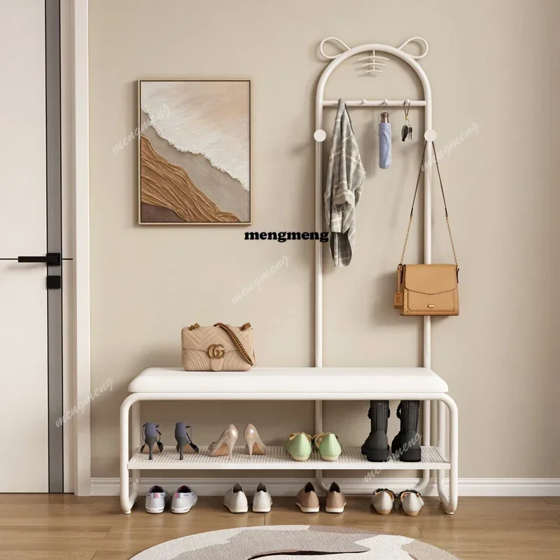 A178Wall Mount Place Saving Clothes Rack loor Standing White Adjustable Shelves Clothes Rack Modern Closet Ropero Home Accessori