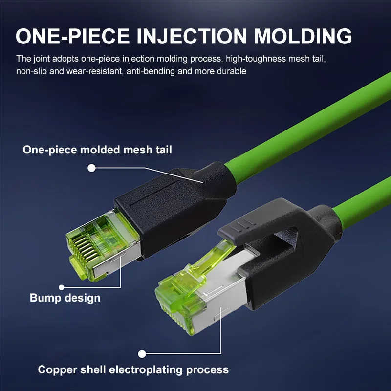 CAT6A Industrial Servo Profinet Network Cable High Flexible 10 Gigabit EtherCAT Double Shield Router Cable Anti-interference