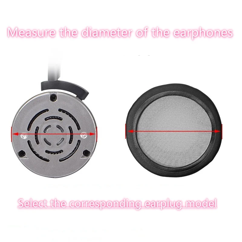 ユニバーサル交換用イヤパッド、Sony、ath、akg、philips、fostex、jvc、pioneer、ラウンドヘッドフォン用ラウンドカバー、60-110mm