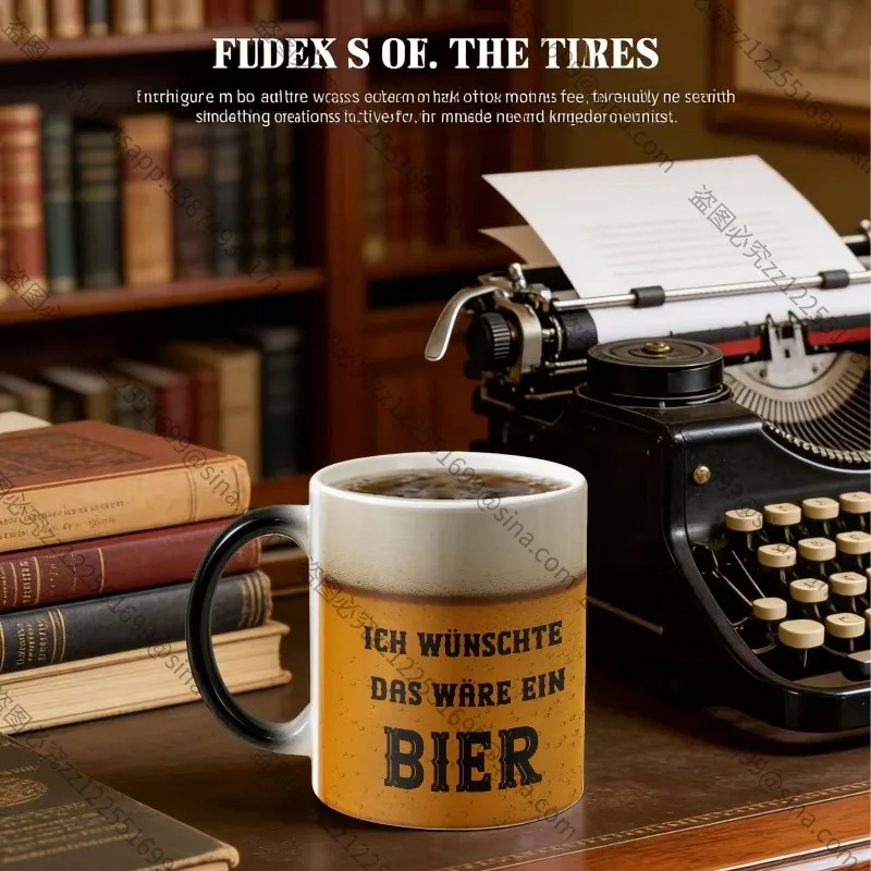Suitable for Beer Bubbles, Color-changing Mugs, Thermal Temperature Gradual Change Coffee Tea Cups
