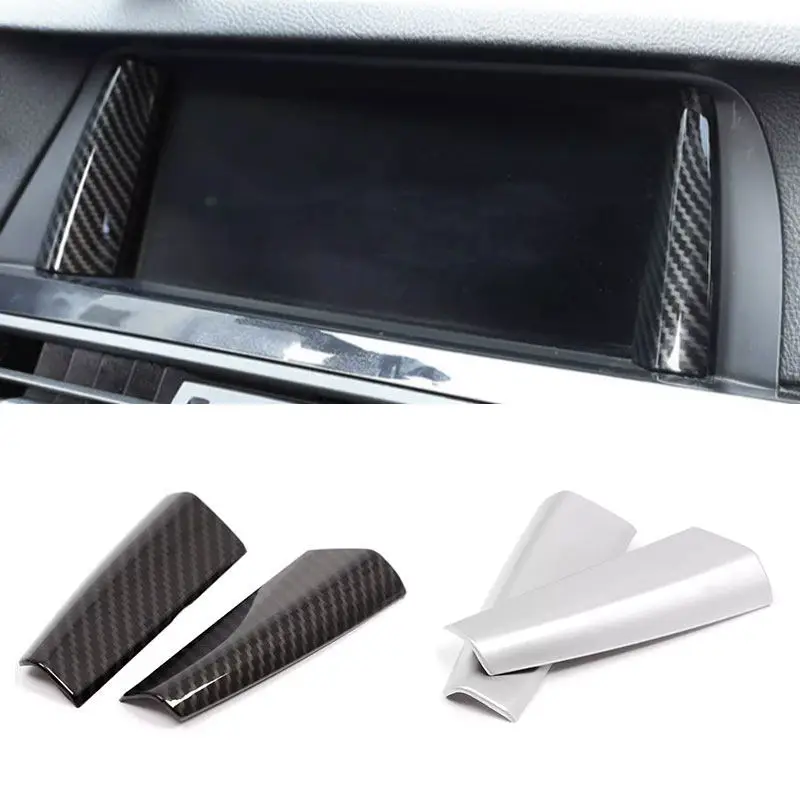 

Для BMW 5 серии F10 2014 2015 2016 2017, ABS хром/углеродное волокно, текстура, внутренняя навигация, экран, рамка, накладка