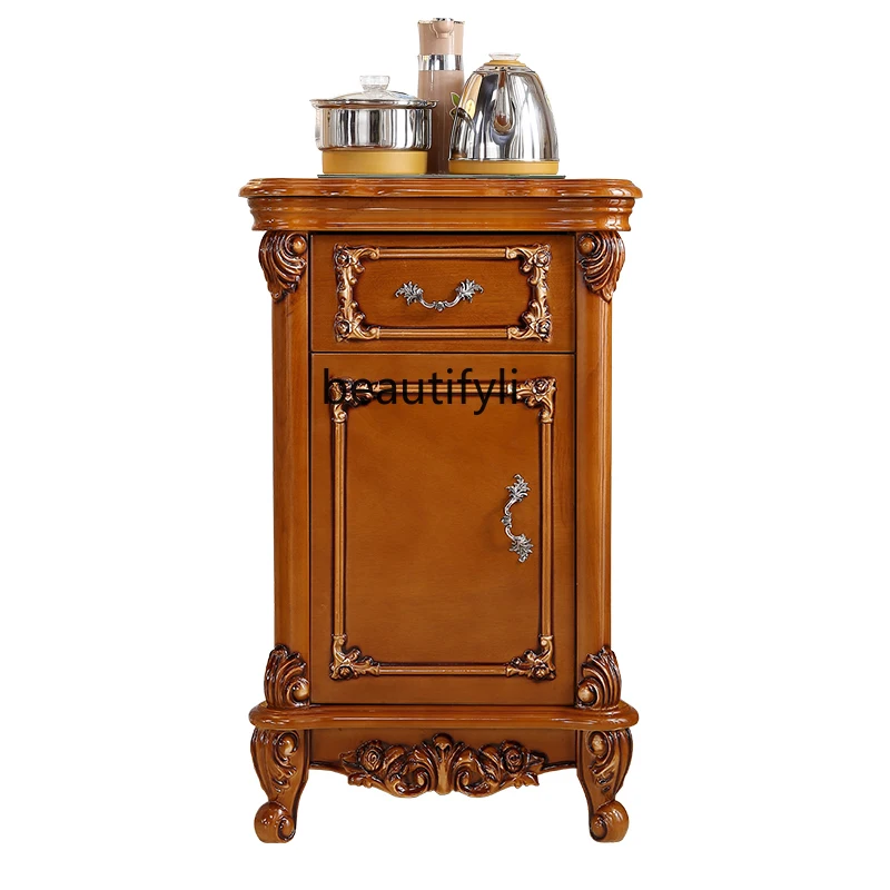 Solid Wood Small Tea Cabinet Sideboard Cabinet Living Room Intelligent Tea Machine Kung Fu Coffee Table Storage Water Dispenser