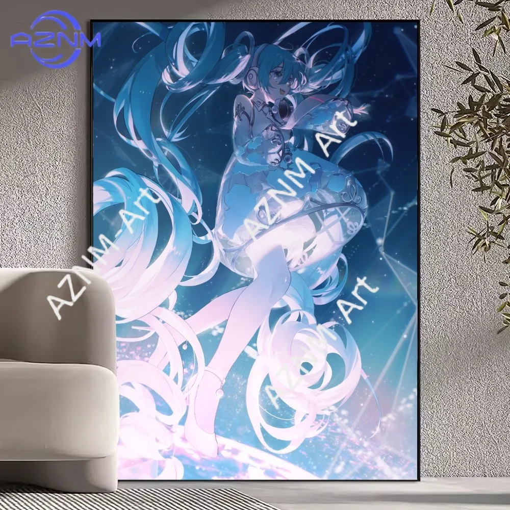 1 Stück Anime Hatsune Miku Poster Drucke Wandbilder Wohnzimmer Heimdekoration