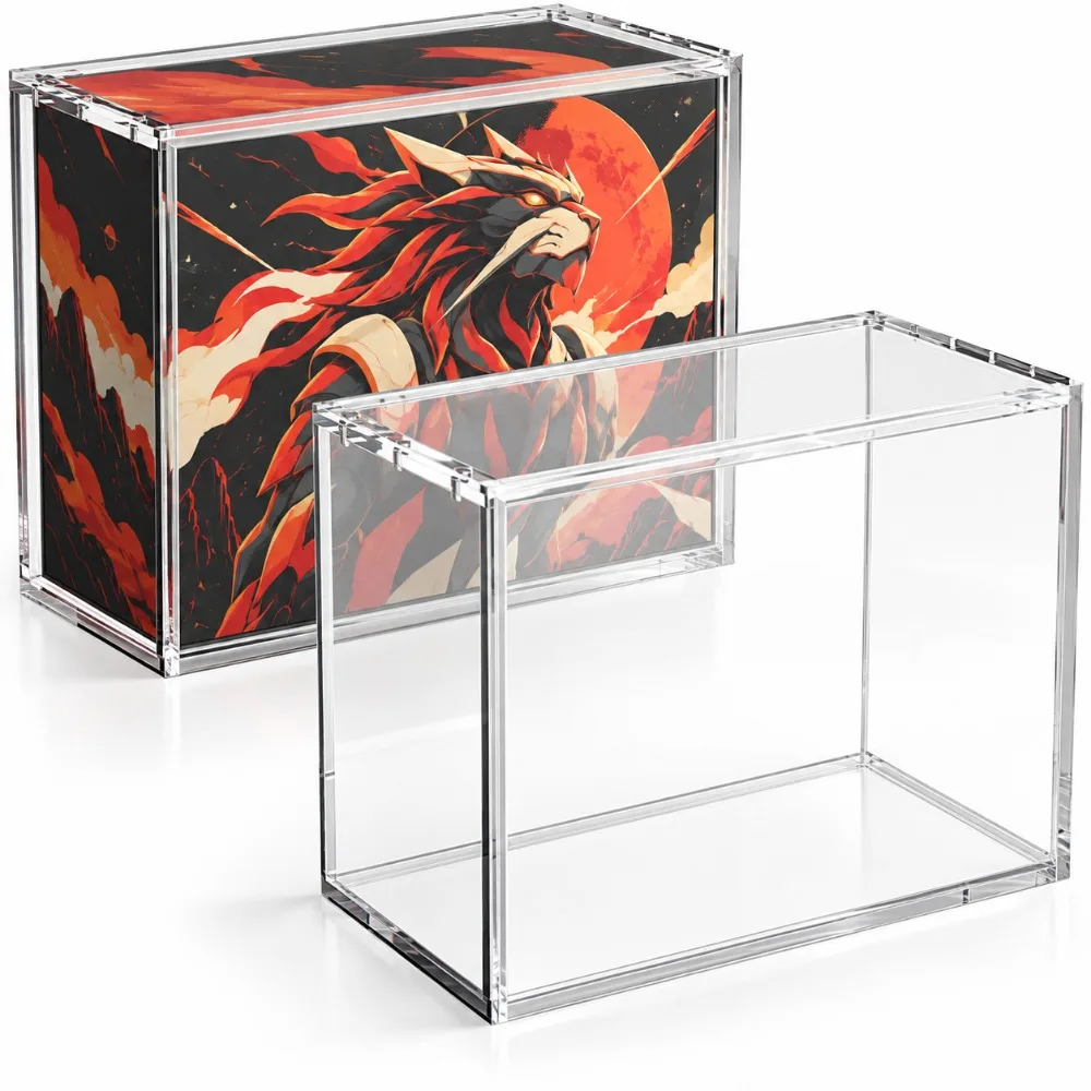 ETB Preservation Acrylic Case, 5mm Thick Crystal Clear Protective Display Box with Secure Magnetic Closure, Dust Resistant Storage Holder for Trading Card Collectors and Hobby Display