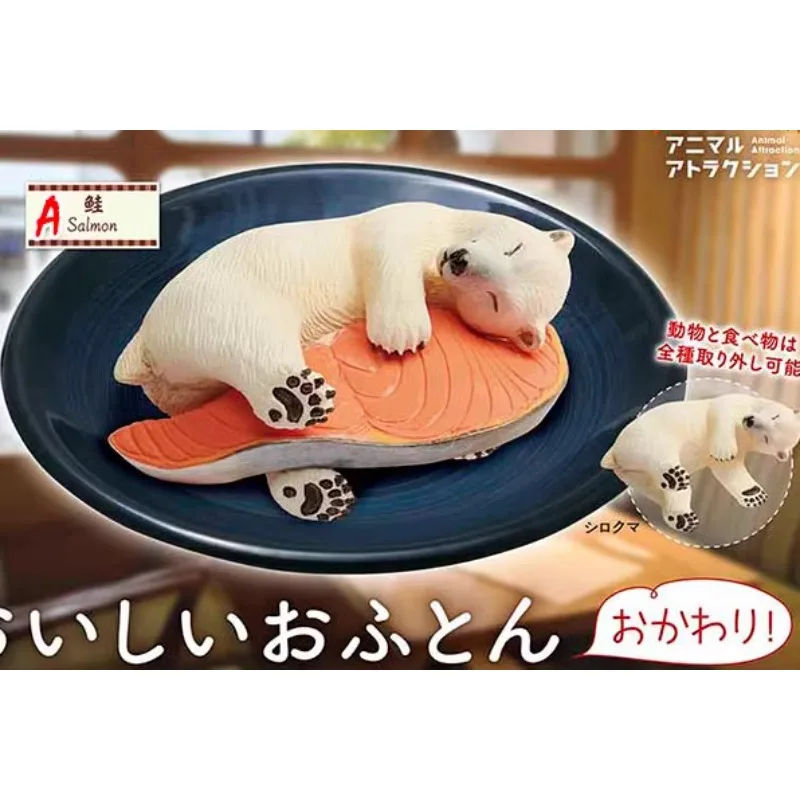 Original StaSto Gashapon Delicious Little Quilt Polar Bear Anime Action Figure Model Toys Gifts Cartoon Character Collection