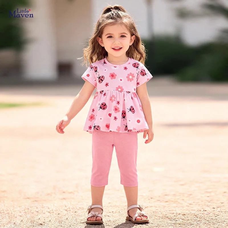 

New Summer Outfits for Girls Cute baby two-piece set Children's windproof suit