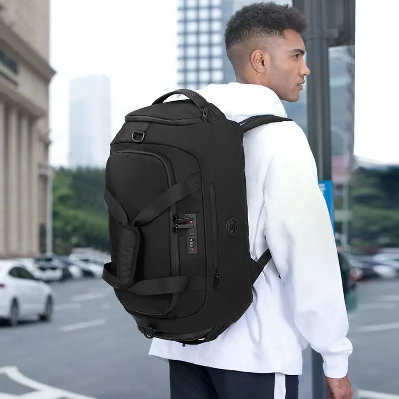 OZUKO Bagsmart-Bolsos de mano de gran capacidad para equipaje de mano, bolso de negocios para hombre, bolso de hombro para exteriores, bolso