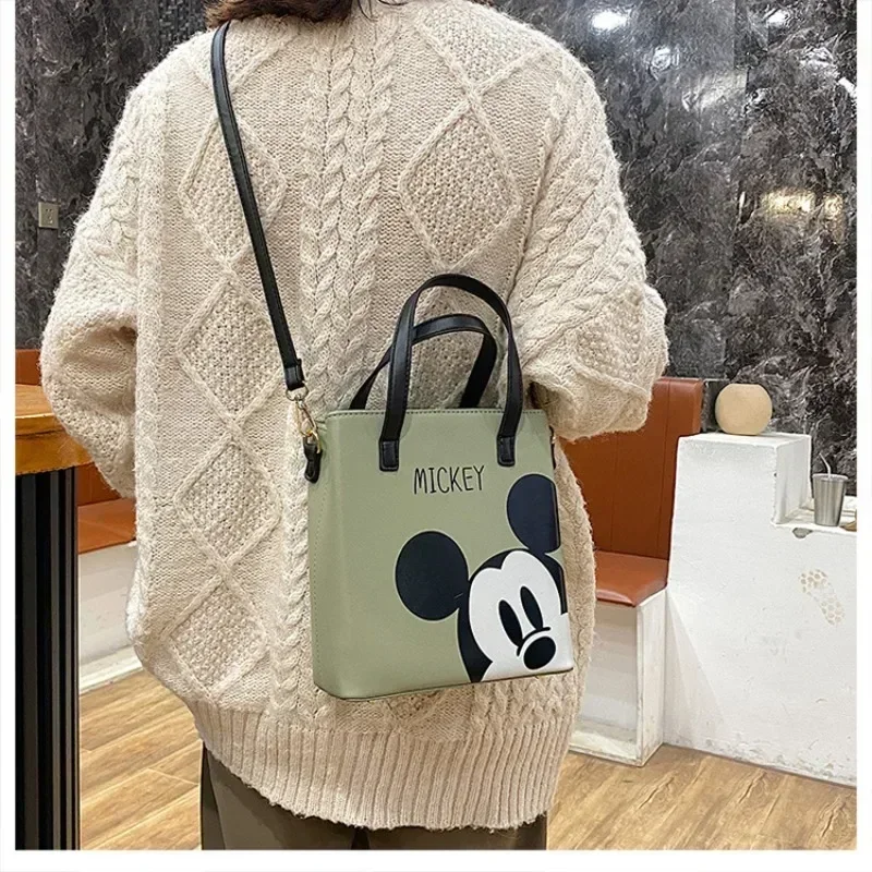 New Disney Mickey Fashion Casual High Quality Luxurious Cartoon Print Multifunctional Personalized Shoulder Crossbody Handbag