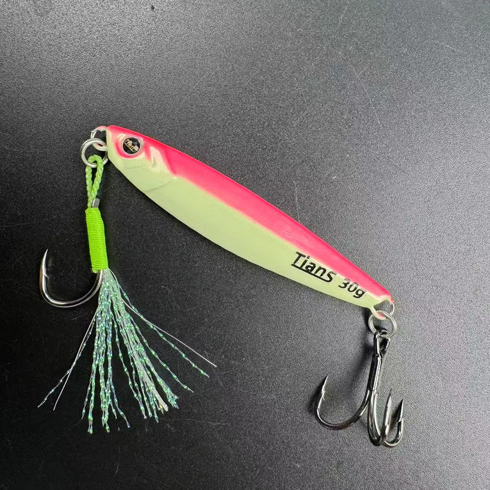 5 stücke Nachtlicht Metall Jig Tiefsee Angeln Lure10/15/20/25/30/35/40g Casting Jigging Köder Forelle Thunfisch Fisch Künstliche Köder – Detail 3
