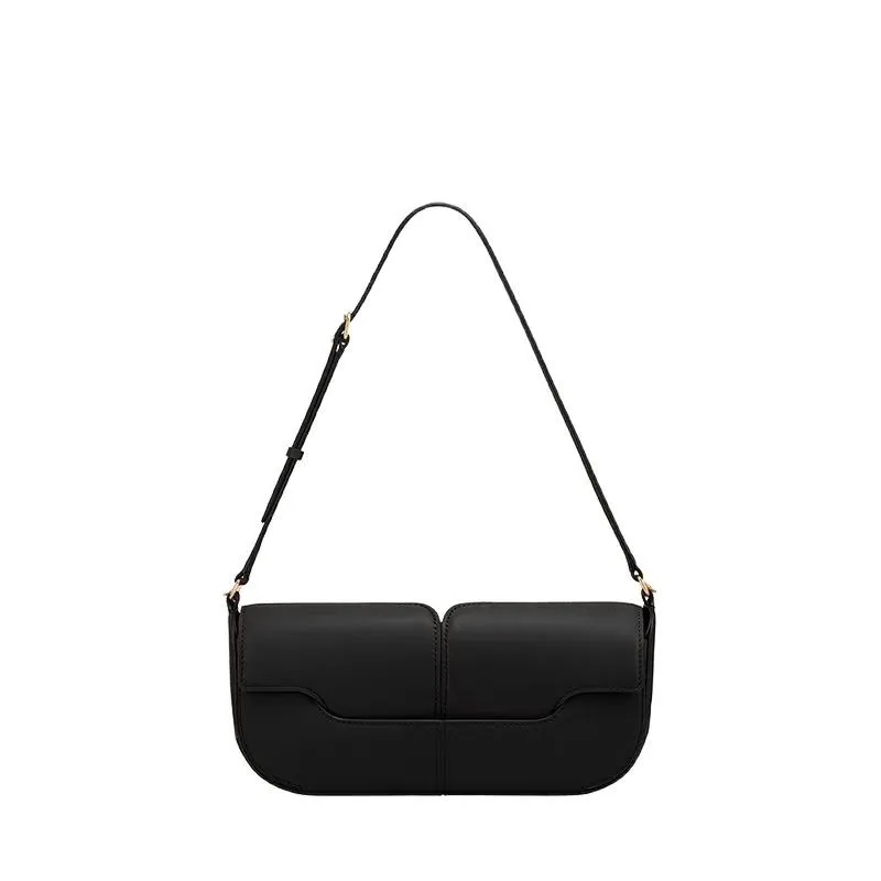 

Stick bag, leather, niche design, shoulder bag, diagonal cross bag