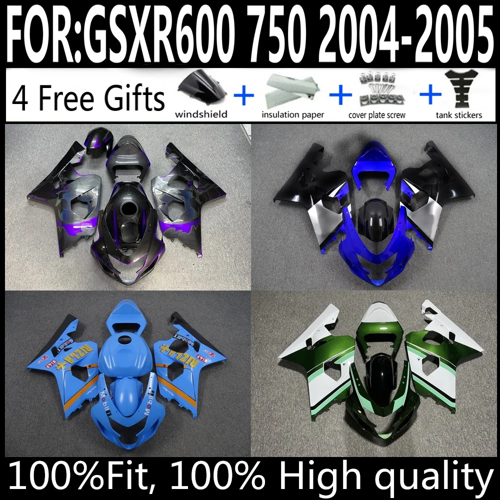 

Suzuki GSXR600 GSXR750 2004-2005 Full Fairing Kit 04 05 Bodywork Shell Set