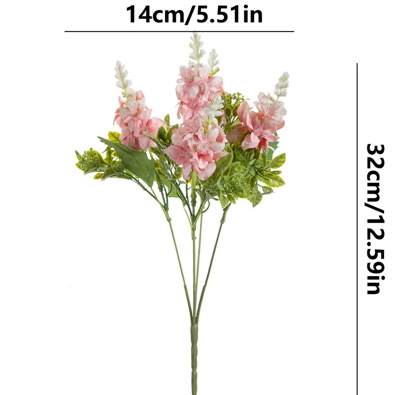 5 Zweige Künstliche Yucca Gloriosa Blumen für Hochzeit, Heim, Festival, Dekorationen, Kranz, Brautstrauß, Farbenfrohe Fotografie-Requisite – Detail 1