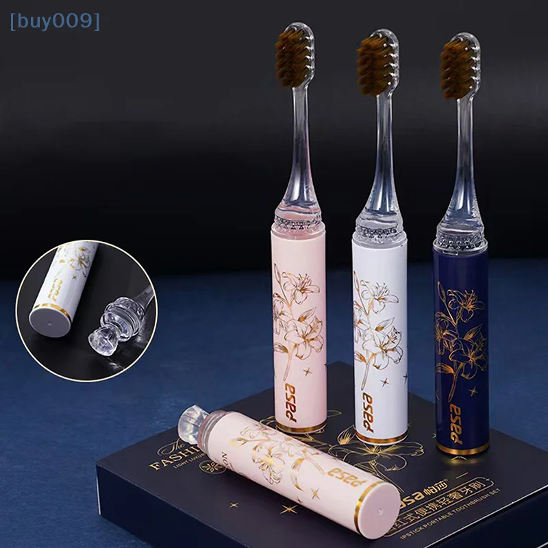 

1/3PCS Lipstick Shaped Toothbrush Portable Detachable Cleaning Teeth Ultra Soft Oral Care Gift