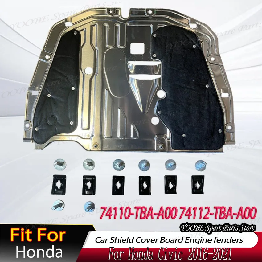 

74110-TBA-A00 74112-TBA-A00 for Honda Civic 2016-2021 Car Shield Cover Board Engine Fenders Splash Guards Protector Body Kits