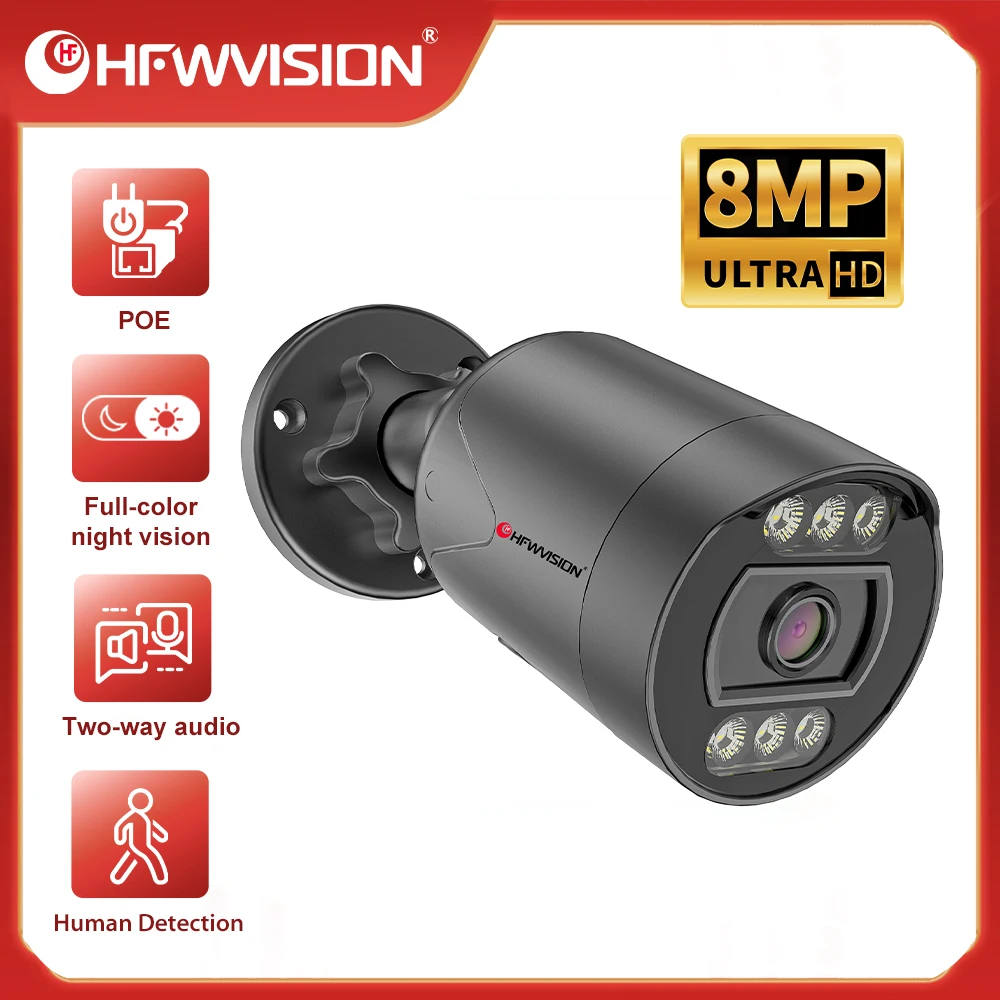 4K IP Camera Poe Cctv Set Video Surveillance Kit Camera Outdoor Home Security Camera System Home Outdoor