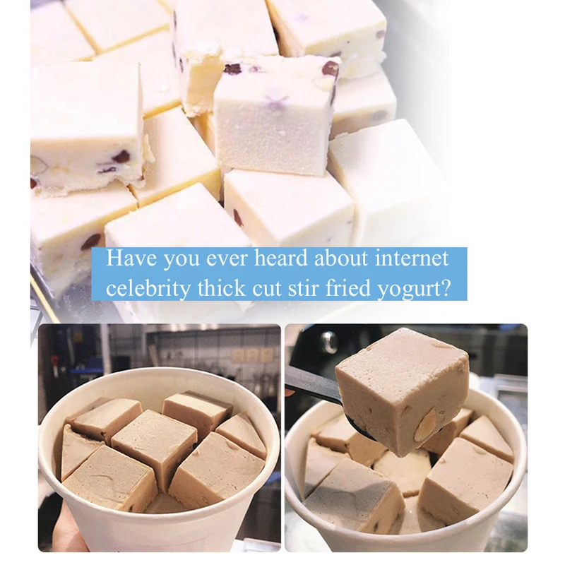 Efficient Fully Automatic Yogurt Ice Stir Fry Machine New Design Commercial Customizable Rapid Cooling for Yogurt Ice Cream