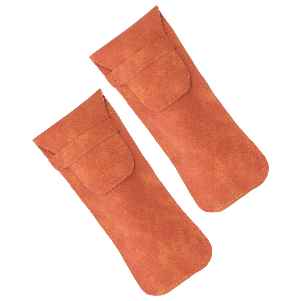 2 قطعة حقيبة النظارات الناعمة تصميم مدمج غطاء حماية عصري للرجال والنساء نظارات شمسية نظارات قراءة صغيرة