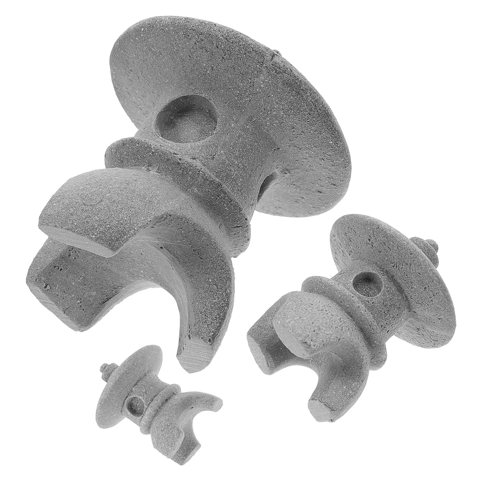 3Pcs Sandstone Pagoda Landscape Ornament for Garden Bonsai Zen Micro Landscape Tabletop Aquarium Fish Tank Decor Mini Pavilion