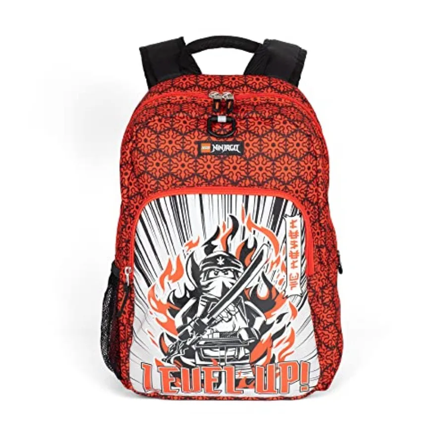 

NINJAGO School Backpack Bookbag, for Travel, On-the-Go, Back to School, Boys and Girls, with Adjustable Padded Straps and Fun p