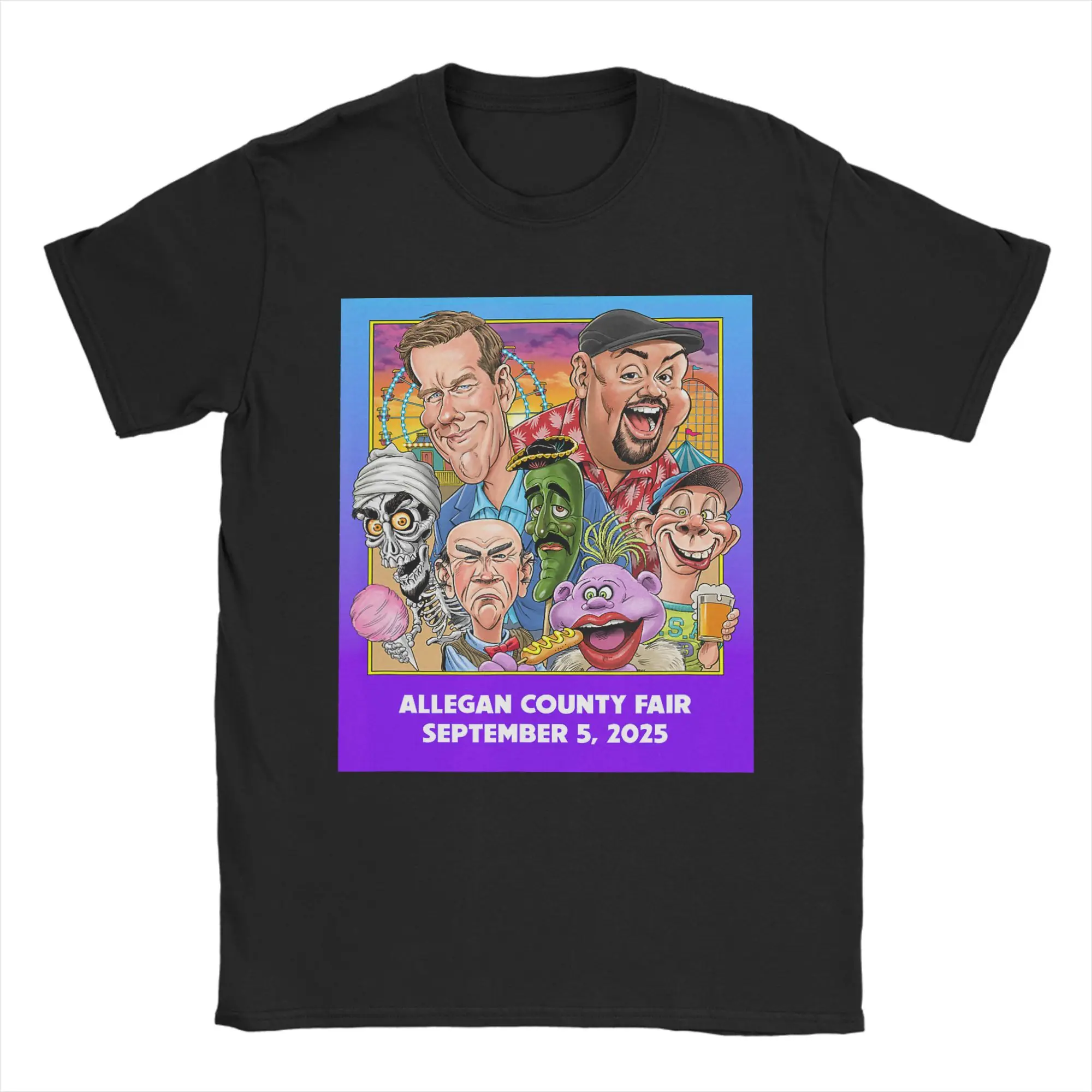 Couple T-Shirt Gabriel Iglesias Jeff Dunham Allegan County Fair T Shirts Hippie Bethel Summer Tees Classic Cotton Tops Gift