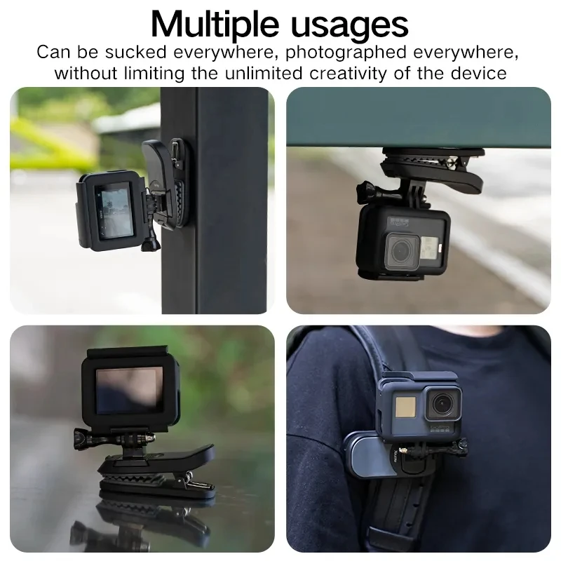 Xiletu Schnell verschluss Rucksack Clip magnetische feste Halterung für Gopro 12 11 10 9 insta360 dji action 3 4 Sport kamera Zubehör