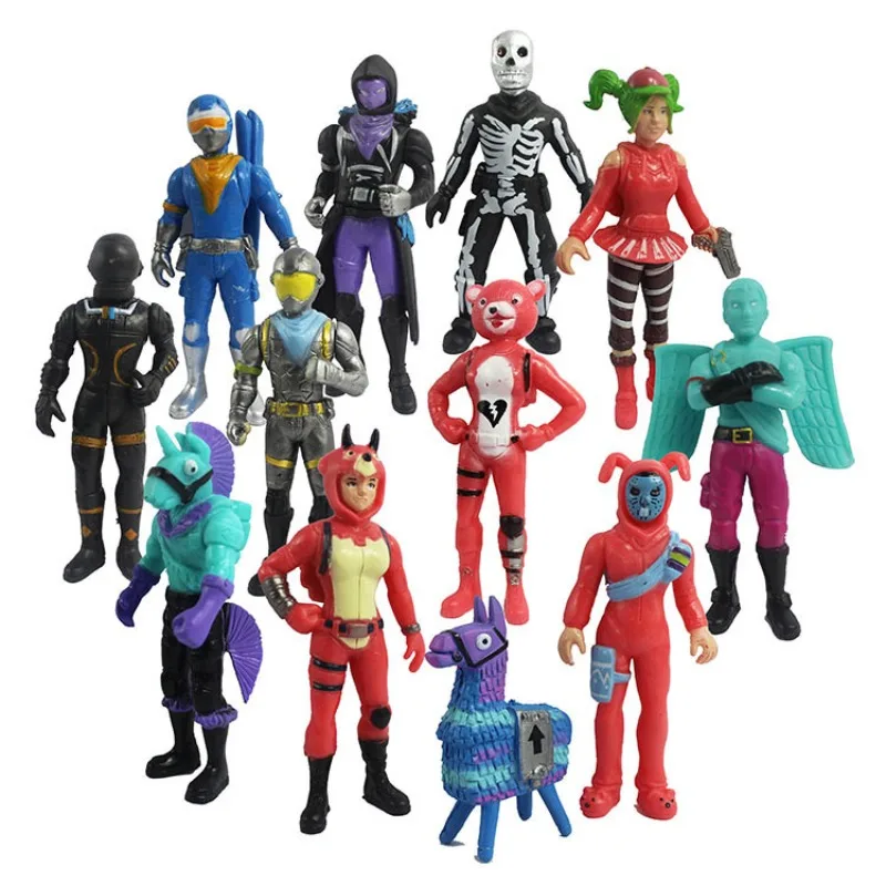 12 pz/set Fortnite Gioco Action Figure Anime Cartoon PVC Modello Giocattolo Bambola Kawaii Decorazione Della Stanza Cosplay Figurin Regalo Di Compleanno Per Bambini