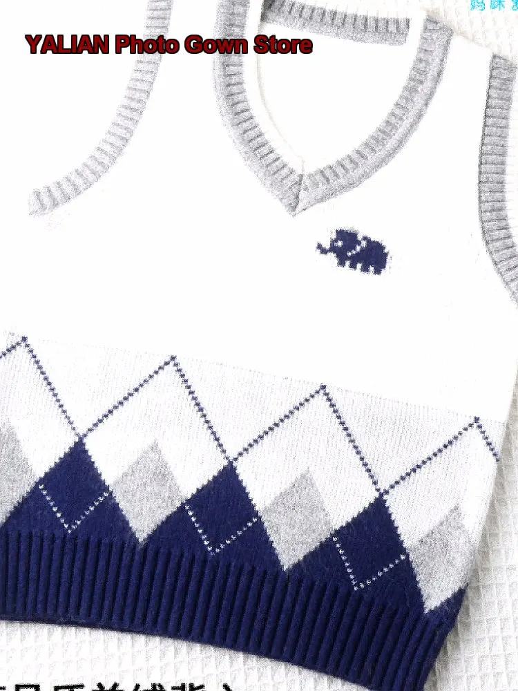 Boys Girls Cashmere Vest Newborn Kids Knit Vest 2024 Soft Knit Top