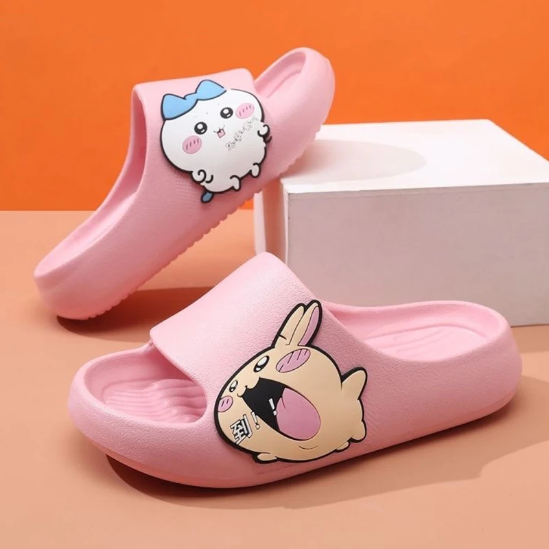 

Chiikawa Usagi Shoes Cute Soft Women Slippers Slides Bathroom Beach Indoor Sandals Couple Shoes Pregnant Women Office Slippers