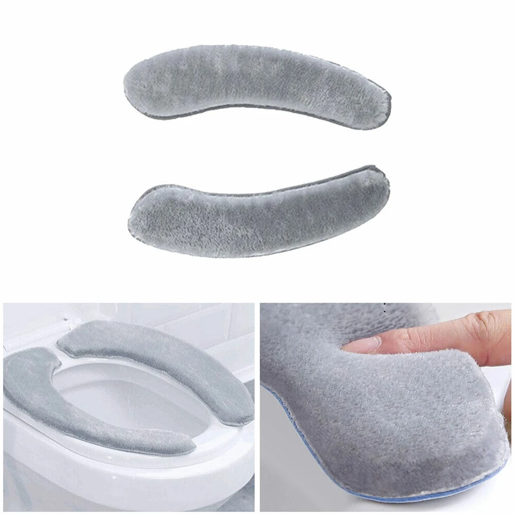 

38*10cm Toilet Seats Washable And Reusable Bathroom Toilets Soft Warmer Mat Cover Pad Covers Household Merchandises Accessories