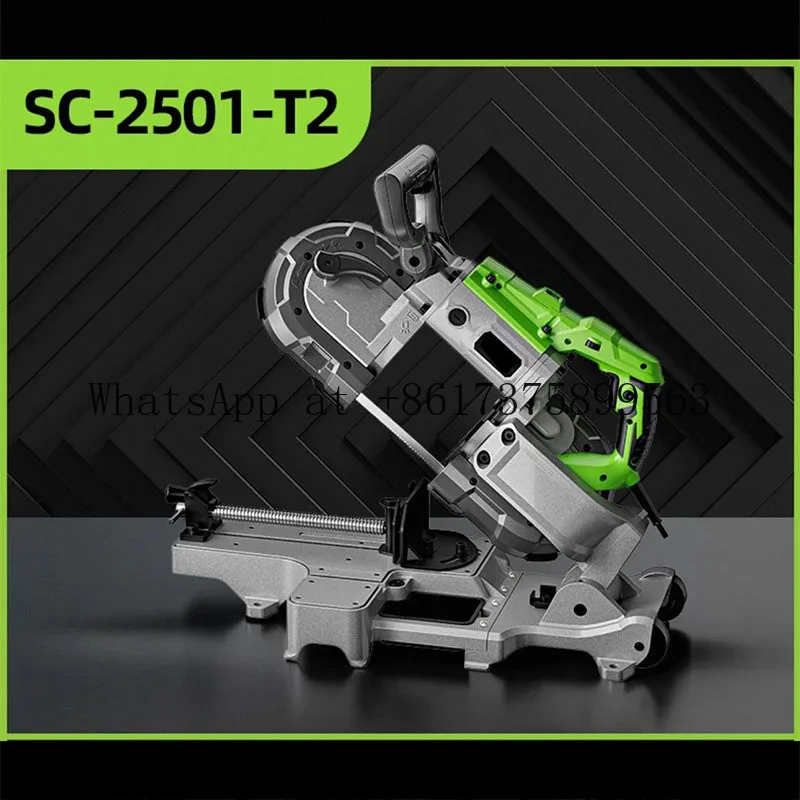Portable 45 Degree Benchtop Band Saw Metal Wood Cutting Band Saw Machine For Woodworking Metal Processing Laboratory