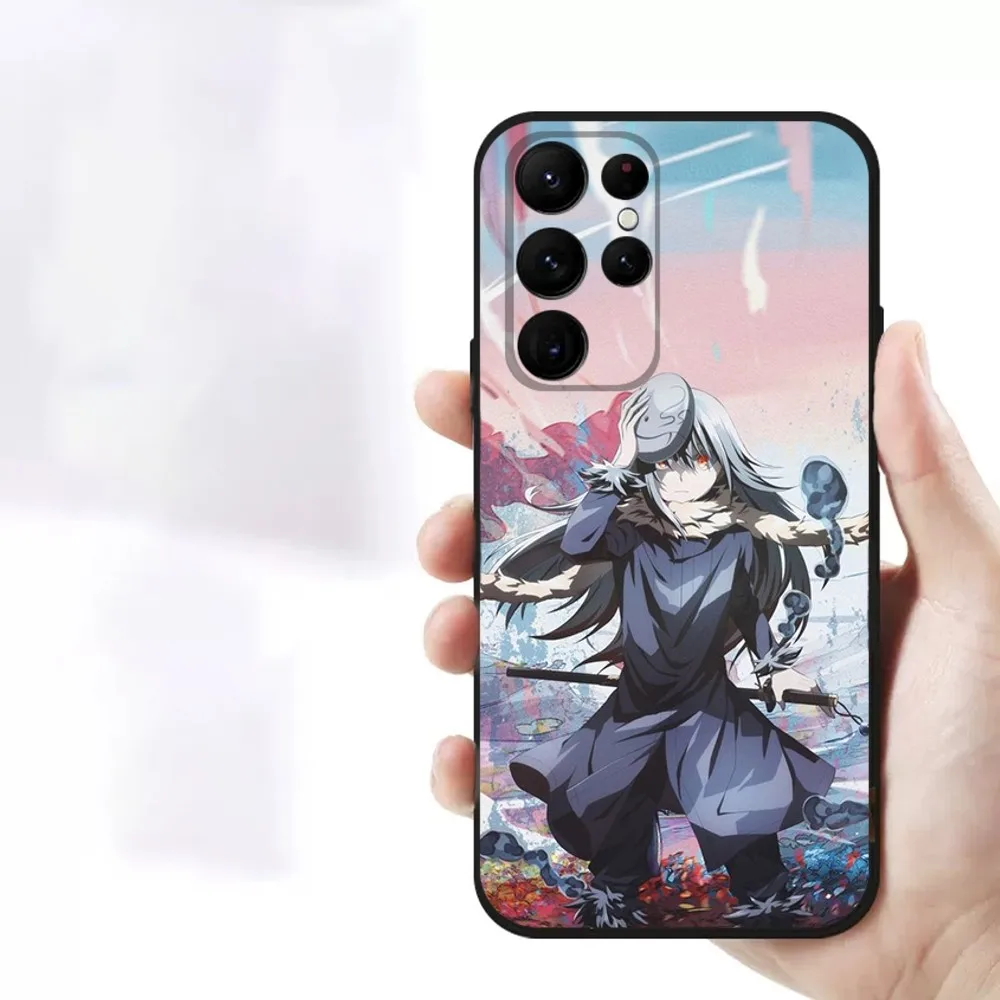 Tensei Shitara Slime Datta Ken Phone Case For Samsung S23,23,22,30,21,10,9,Note20 Ultra,Lite,Ultra,5G,Plus,FE,Black Soft Case