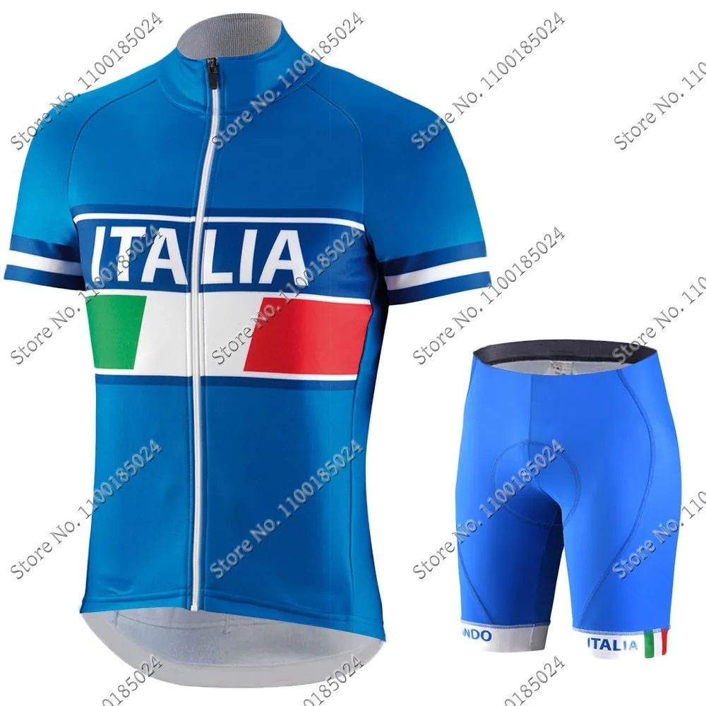 Maillot Italy National 2022 Team Cycling Jersey Set Italian Bicycle Clothing Road Bike Shirts Suit Bicycle Bib Shorts MTB Ropa