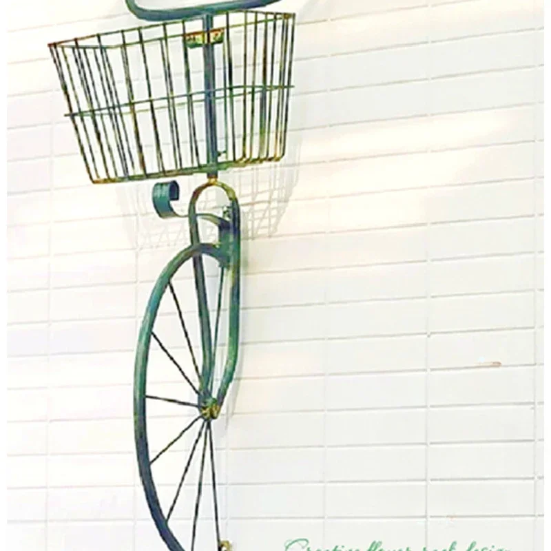 Vintage Do Old Stand For Flowers Wall Hanging Bicycle Pots For Plants Garden Iron Flower Rack Balcony Decoration Shelf Plants