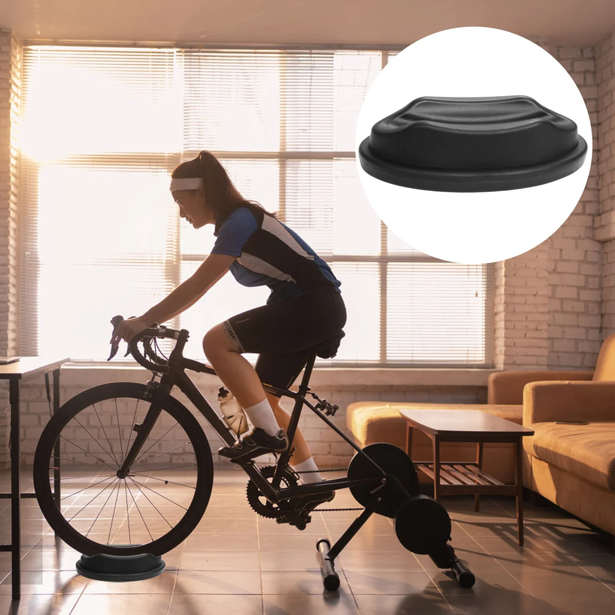 

2Pcs Front Wheel Block Bike Riser Holder Prevent Slipping Protect Floor Indoor Bike Trainer Accessories Front Wheel Block