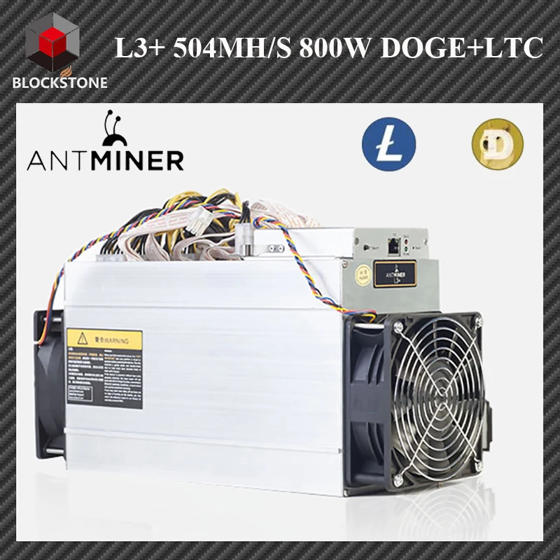 ANTMINER L3 Plus ASIC DOGE Miner L3 + 504MH/S 800W con PSU Scrypt Litecoin Miner LTC DOGE Rig de minería de monedas Bitmain L3 LTC Miner