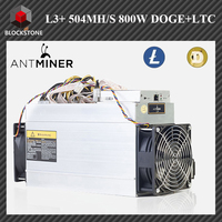 ANTMINER L3 Plus ASIC DOGE Miner L3+ 504MH/S 800W with PSU Scrypt Litecoin Miner LTC DOGE Coin Mining Rig Bitmain L3 LTC Miner