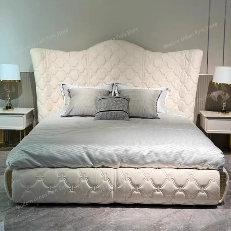 150x200 180x200 Cm Luxury Flannel Queen Double Bed 2 People Bedroom Beds Frames Full Size Bed Frame Bedroom Furniture Queen Beds