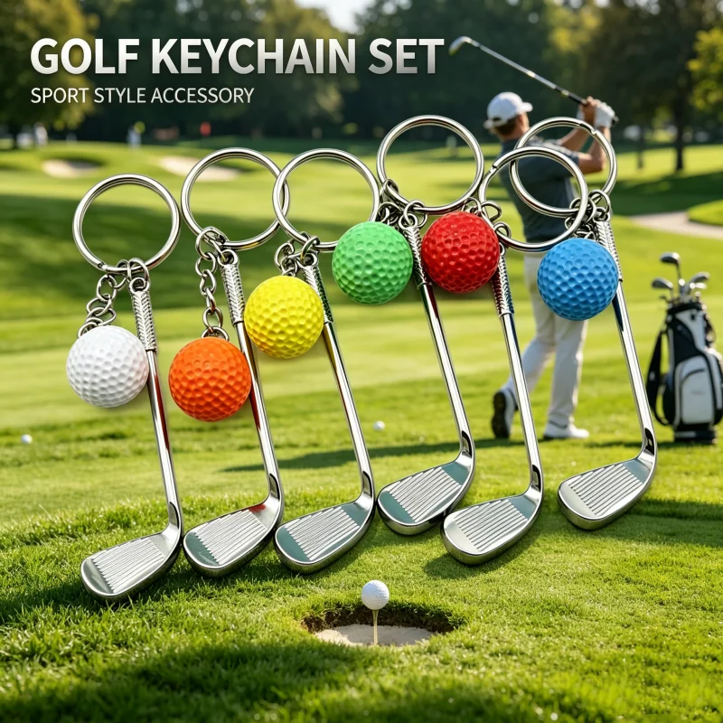 Golf Ball Key Chain Pendant, Gift for Golf Enthusiasts
