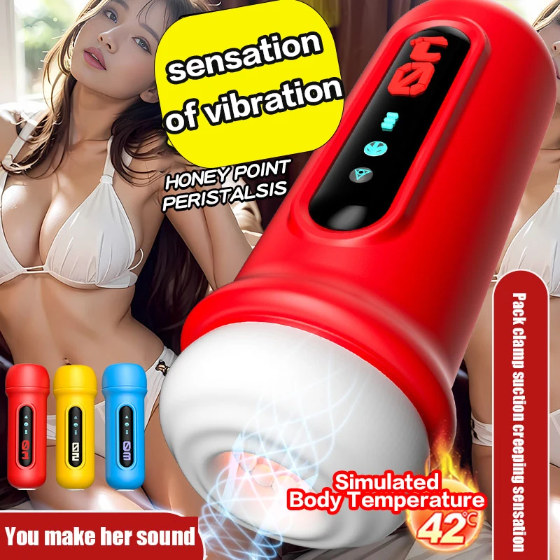 Jiu'Ai Masturbation Cup - Like Cup for Men with Sucking and Gripping Functions, Autoic Electric Masturbation Device, Adult Sex