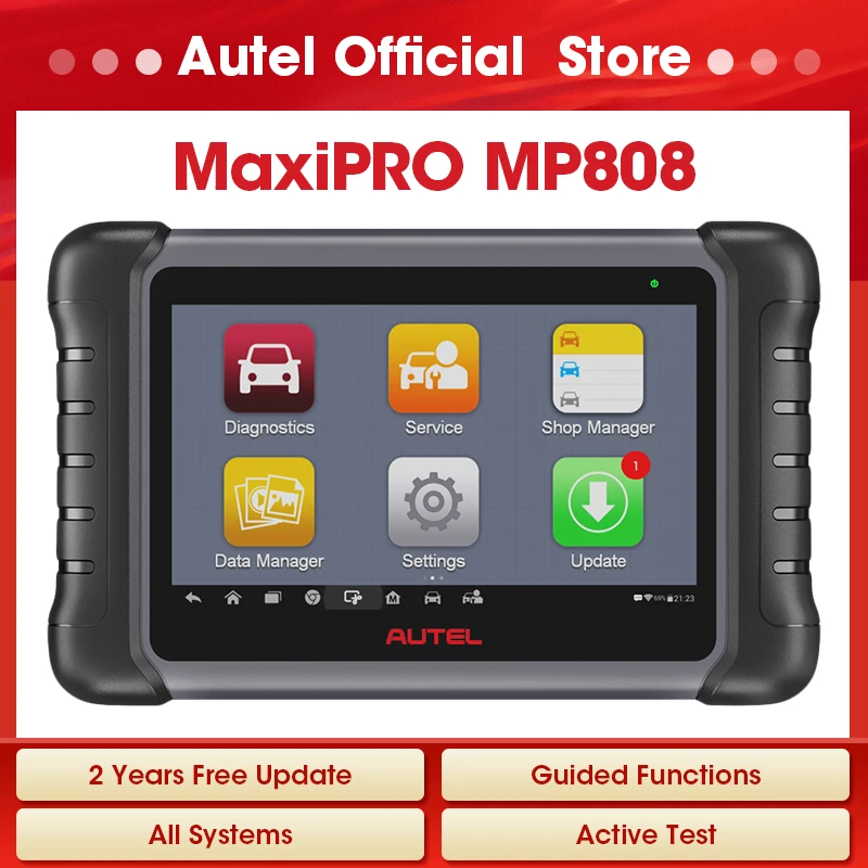 Автомобильные диагностические инструменты Autel MaxiPRO MP808 OBD2 сканер двунаправленное управление автодиагностика полная система PK MK808