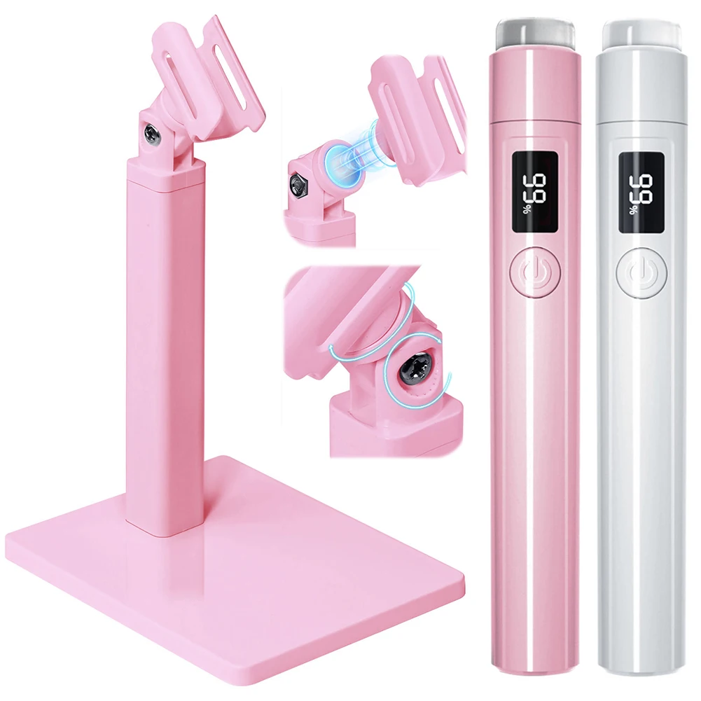 

Mini Ultraviolet Nails Drying Light UV LED Nail Lamp 2 Timing Setting Nail Dryer Lamp with Magnetic Stand for Home DIY Manicure