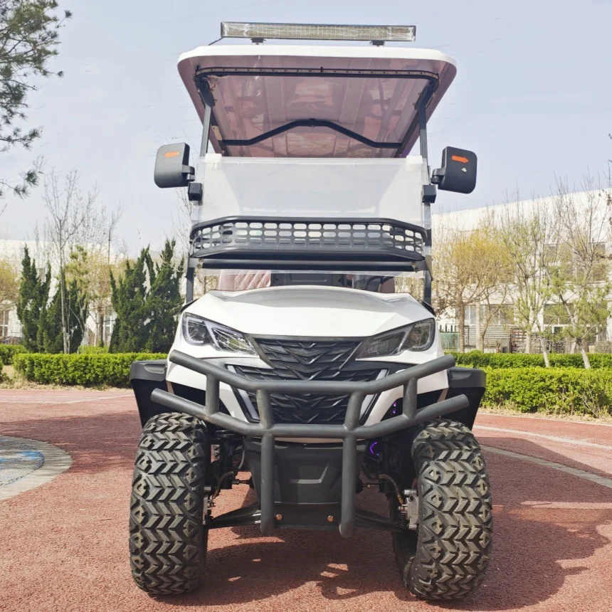 

Economy Electric Golf Scooter Low-Price Hotel Sightseeing Car Electric Golf Cart With Off-Road Tires Touch Screen Multi - Media